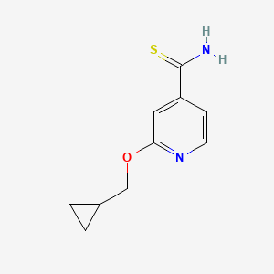 molecular formula C10H12N2OS B1437841 2-(环丙基甲氧基)吡啶-4-甲硫酰胺 CAS No. 1019546-78-1