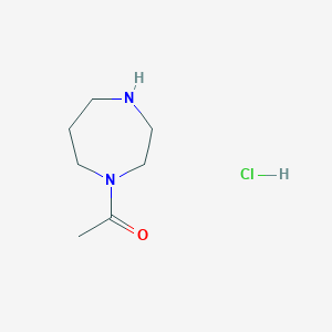 molecular formula C7H15ClN2O B1437844 1-Acetyl-1,4-diazepane hydrochloride CAS No. 1201633-56-8