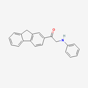 molecular formula C21H17NO B14378441 2-Anilino-1-(9H-fluoren-2-yl)ethan-1-one CAS No. 88093-09-8
