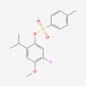 molecular formula C17H19IO4S B1437845 5-Iodo-4-methoxy-2-(propan-2-yl)phenyl 4-methylbenzene-1-sulfonate CAS No. 865305-64-2