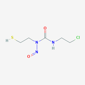 molecular formula C5H10ClN3O2S B14378465 N'-(2-Chloroethyl)-N-nitroso-N-(2-sulfanylethyl)urea CAS No. 90213-07-3