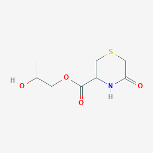 molecular formula C8H13NO4S B14378471 2-Hydroxypropyl 5-oxothiomorpholine-3-carboxylate CAS No. 88620-30-8