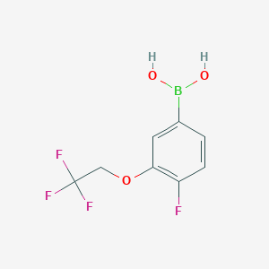 molecular formula C8H7BF4O3 B1437848 (4-Fluoro-3-(2,2,2-trifluoroethoxy)phenyl)boronic acid CAS No. 957034-62-7