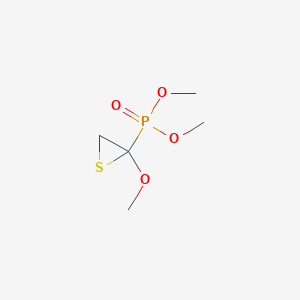 molecular formula C5H11O4PS B14378487 Dimethyl (2-methoxythiiran-2-yl)phosphonate CAS No. 89901-43-9