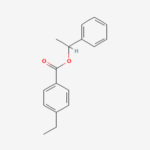 molecular formula C17H18O2 B14378498 1-Phenylethyl 4-ethylbenzoate CAS No. 90139-25-6