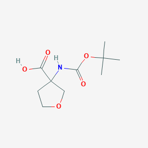 molecular formula C10H17NO5 B1437852 3-((tert-Butoxycarbonyl)amino)tetrahydrofuran-3-carboxylic acid CAS No. 869785-31-9