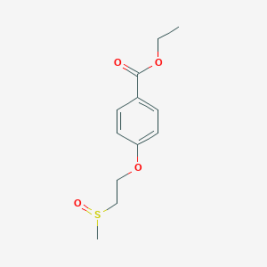 molecular formula C12H16O4S B14378527 Ethyl 4-[2-(methanesulfinyl)ethoxy]benzoate CAS No. 90183-60-1
