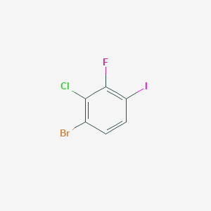 molecular formula C6H2BrClFI B1437856 1-Bromo-2-chloro-3-fluoro-4-iodobenzene CAS No. 1000573-03-4