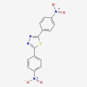 molecular formula C14H8N4O4S B14378571 2,5-Bis(4-nitrophenyl)-1,3,4-thiadiazole CAS No. 88203-21-8