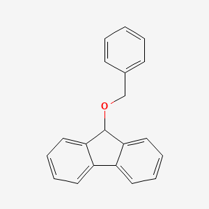 molecular formula C20H16O B14378581 9H-Fluorene, 9-(phenylmethoxy)- CAS No. 88655-94-1