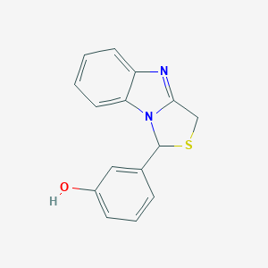 molecular formula C15H12N2OS B143786 1-(3-Hydroxyphenyl)-1H,3H-thiazolo[3,4-a]benzimidazole CAS No. 136994-92-8