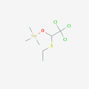 molecular formula C7H15Cl3GeOS B14378612 Trimethyl[2,2,2-trichloro-1-(ethylsulfanyl)ethoxy]germane CAS No. 89927-38-8