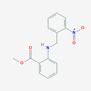 molecular formula C15H14N2O4 B14378622 Methyl 2-{[(2-nitrophenyl)methyl]amino}benzoate CAS No. 88116-40-9