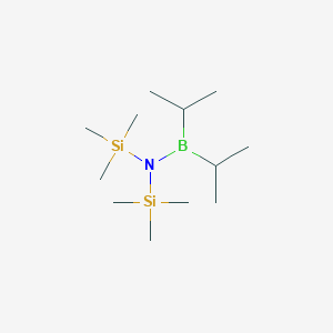 molecular formula C12H32BNSi2 B14378686 N-[Di(propan-2-yl)boranyl]-1,1,1-trimethyl-N-(trimethylsilyl)silanamine CAS No. 89487-13-8