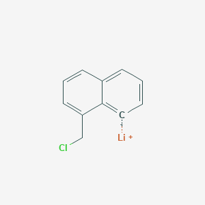 molecular formula C11H8ClLi B14378688 lithium;8-(chloromethyl)-1H-naphthalen-1-ide CAS No. 88072-51-9
