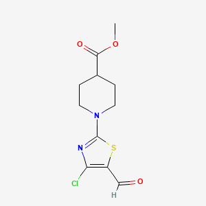 4-Chloro-2-(4-carbomethoxyl-1-piperidinyl)-5-thiazolecarboxaldehyde