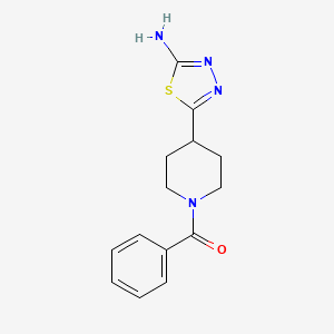 molecular formula C14H16N4OS B1437871 5-(1-Benzoylpiperidin-4-YL)-1,3,4-thiadiazol-2-amine CAS No. 1199215-65-0