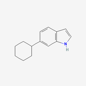 molecular formula C14H17N B14378714 6-Cyclohexyl-1H-indole CAS No. 89330-97-2