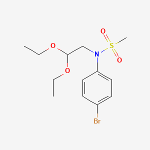 molecular formula C13H20BrNO4S B14378728 N-(4-Bromophenyl)-N-(2,2-diethoxyethyl)methanesulfonamide CAS No. 88131-50-4