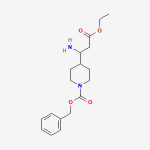 molecular formula C18H26N2O4 B1437875 苄基 4-(1-氨基-3-乙氧基-3-氧代丙基)哌啶-1-羧酸酯 CAS No. 886362-29-4