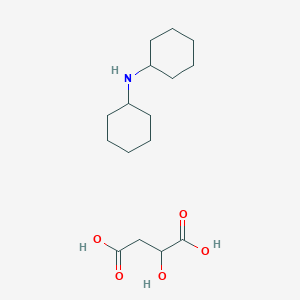 molecular formula C16H29NO5 B14378761 N-cyclohexylcyclohexanamine;2-hydroxybutanedioic acid CAS No. 89880-79-5