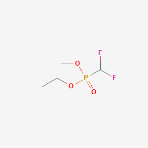 molecular formula C4H9F2O3P B14378796 Ethyl methyl (difluoromethyl)phosphonate CAS No. 89982-17-2