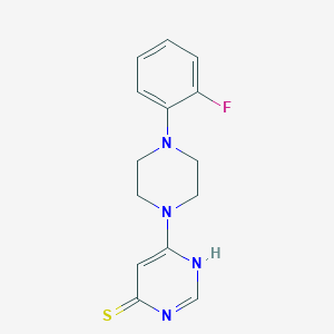molecular formula C14H15FN4S B1437880 6-[4-(2-fluorophenyl)piperazin-1-yl]pyrimidine-4(3H)-thione CAS No. 1204298-00-9