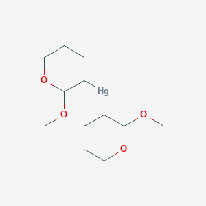 molecular formula C12H22HgO4 B14378812 Bis(2-methoxyoxan-3-yl)mercury CAS No. 87989-35-3