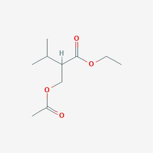 molecular formula C10H18O4 B14378817 Ethyl 2-[(acetyloxy)methyl]-3-methylbutanoate CAS No. 88226-65-7