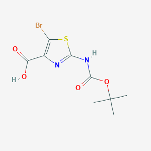 molecular formula C9H11BrN2O4S B1437882 N-Boc-2-amino-5-bromothiazole-4-carboxylic acid CAS No. 914347-09-4