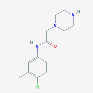 molecular formula C13H18ClN3O B1437883 N-(4-chloro-3-methylphenyl)-2-piperazin-1-ylacetamide CAS No. 1098340-16-9
