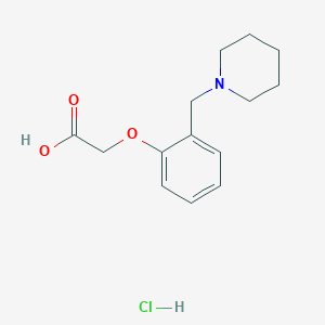 molecular formula C14H20ClNO3 B1437891 [2-(哌啶-1-基甲基)苯氧基]-乙酸盐酸盐 CAS No. 1185304-57-7