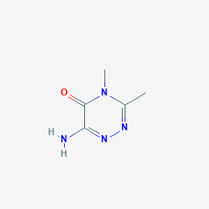 molecular formula C5H8N4O B14378928 6-Amino-3,4-dimethyl-1,2,4-triazin-5(4H)-one CAS No. 89730-71-2