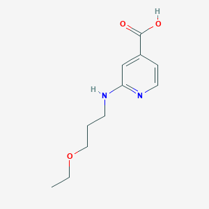 2-[(3-Ethoxypropyl)amino]isonicotinic acid
