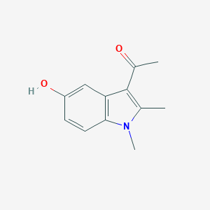 molecular formula C12H13NO2 B143790 1-(5-Hydroxy-1,2-dimethylindol-3-yl)ethanone CAS No. 135333-93-6