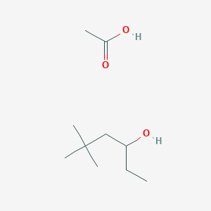 molecular formula C10H22O3 B14379037 Acetic acid;5,5-dimethylhexan-3-ol CAS No. 89389-87-7