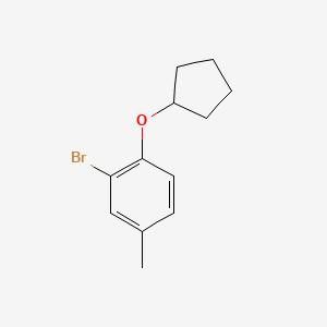 molecular formula C12H15BrO B1437904 2-Bromo-1-(cyclopentyloxy)-4-methylbenzene CAS No. 1021142-90-4