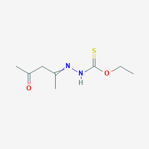 molecular formula C8H14N2O2S B14379049 O-Ethyl 2-(4-oxopentan-2-ylidene)hydrazine-1-carbothioate CAS No. 88373-82-4