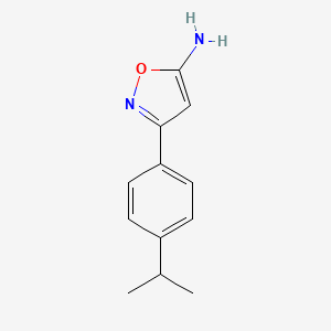 molecular formula C12H14N2O B1437905 3-[4-(Propan-2-yl)phenyl]-1,2-oxazol-5-amine CAS No. 1020996-98-8