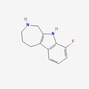 molecular formula C12H13FN2 B1437906 9-fluoro-1H,2H,3H,4H,5H,10H-azepino[3,4-b]indole CAS No. 1042626-47-0