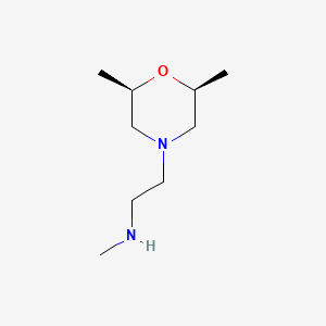 molecular formula C9H20N2O B1437909 {2-[(2R,6S)-2,6-dimethylmorpholin-4-yl]ethyl}(methyl)amine CAS No. 1284373-72-3