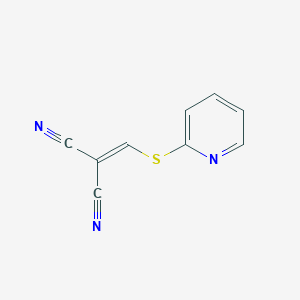 molecular formula C9H5N3S B14379097 {[(Pyridin-2-yl)sulfanyl]methylidene}propanedinitrile CAS No. 88716-72-7