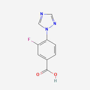 molecular formula C9H6FN3O2 B1437911 3-fluoro-4-(1H-1,2,4-triazol-1-yl)benzoic acid CAS No. 1020934-33-1