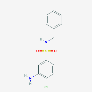 molecular formula C13H13ClN2O2S B1437917 3-Amino-N-benzyl-4-chlorobenzenesulfonamide CAS No. 1036602-99-9