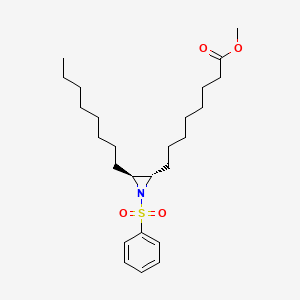 molecular formula C25H41NO4S B14379208 methyl 8-[(2S,3S)-1-(benzenesulfonyl)-3-octylaziridin-2-yl]octanoate CAS No. 90159-93-6