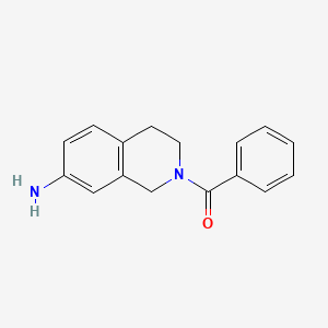 molecular formula C16H16N2O B1437921 2-Benzoyl-1,2,3,4-tetrahydroisoquinolin-7-amine CAS No. 855644-25-6