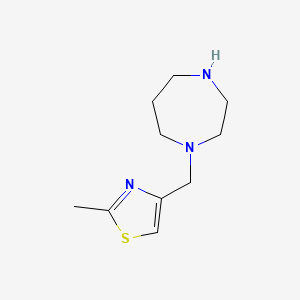 molecular formula C10H17N3S B1437922 1-[(2-Methyl-1,3-thiazol-4-yl)methyl]-1,4-diazepane CAS No. 1042795-97-0