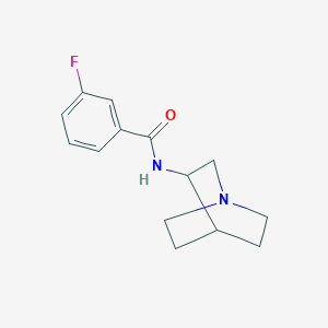molecular formula C14H17FN2O B14379251 Benzamide, N-1-azabicyclo[2.2.2]oct-3-yl-3-fluoro- CAS No. 90182-98-2