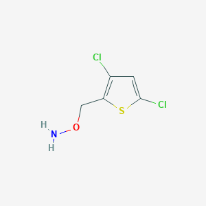 molecular formula C5H5Cl2NOS B14379284 O-[(3,5-Dichlorothiophen-2-yl)methyl]hydroxylamine CAS No. 89972-71-4