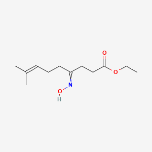 molecular formula C12H21NO3 B14379292 Ethyl 4-(hydroxyimino)-8-methylnon-7-enoate CAS No. 89849-59-2
